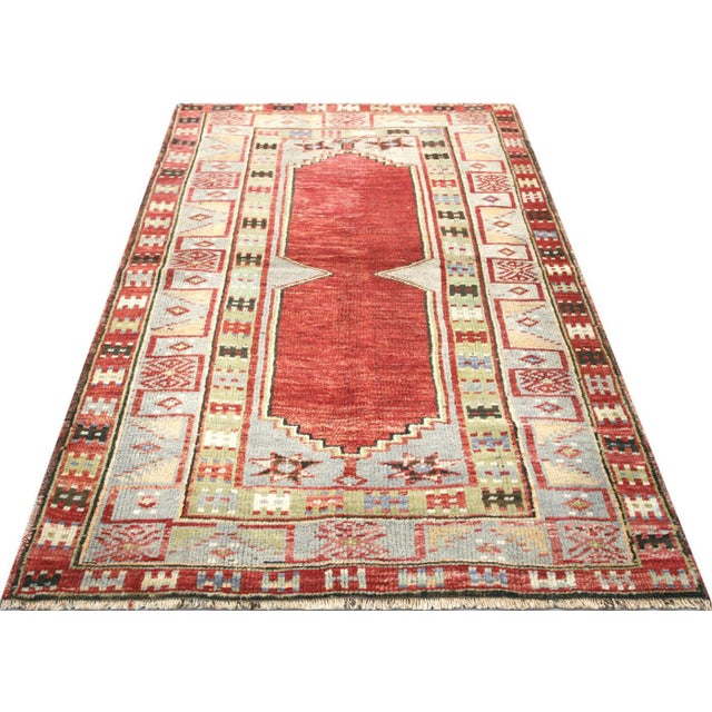 1960s 1960s Turkish Oushak Rug For Sale - Image 5 of 6