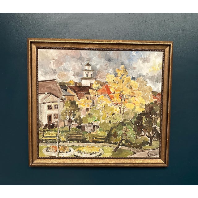 Sooman, City Life III, 1960s, Oil Painting on Canvas, Framed For Sale - Image 14 of 14