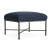 Brown Jordan Venetian Ottoman, Textured Pewter frame with Fusion Neptune fabric For Sale - Image 12 of 12