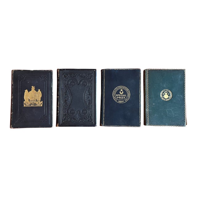 Fine Bindings - Antique Prize Presentation Books - 4 Volumes For Sale