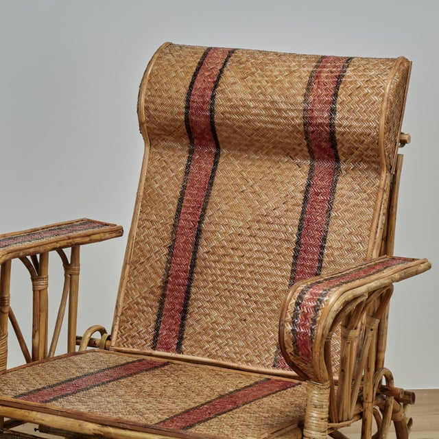 Pair of Vintage Bamboo Chaise Lounge Chairs For Sale - Image 14 of 18