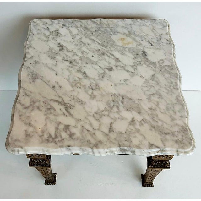 Wood Italian Late 19th-Early 20th Century Louis XVI Style Giltwood and Marble Table For Sale - Image 7 of 10