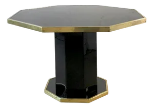 Octogonal Lacquer Dining Table by Eric Maville, France, 1970s