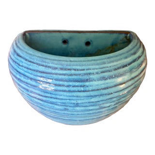 Vintage Bitossi for Rosenthal Netter Wall Planter Blue Ceramic, Italy For Sale