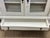 Vintage White Painted Hutch Cabinet With Glass Doors For Sale In Charlotte - Image 6 of 12