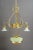 Gold Jugendstil Adjustable Floral Chandelier with Opaline Glass Shades, 1910 For Sale - Image 8 of 18