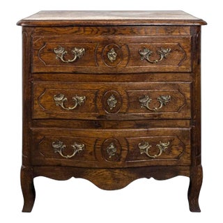Louis XV Neo-Rustic Style Oak Chest of Drawers For Sale