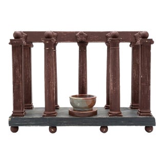 Early 20th Century Italian Grand Tour Neoclassical Architectural Model With Agate Burner For Sale