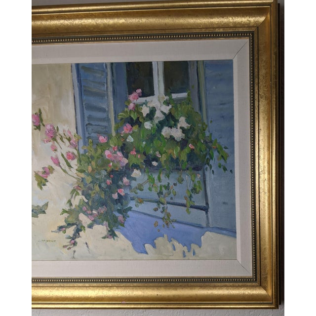 Carole McDermott Original Impressionist Floral Window Oil Painting For Sale - Image 15 of 17