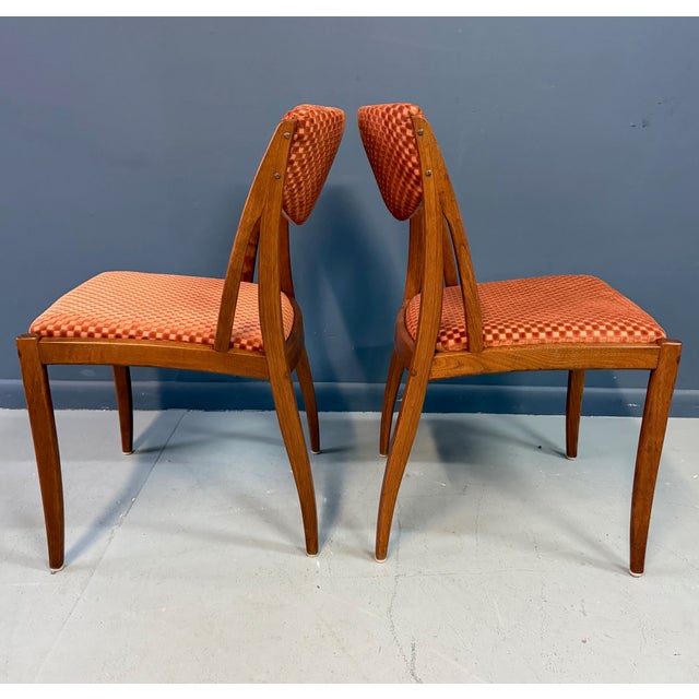 1950s 1950s Attributed to Barney Flagg for Drexel Walnut Dining Chairs Set of Six For Sale - Image 5 of 12