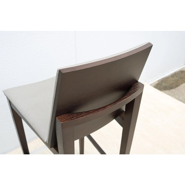 Contemporary Modern Kevin Stark for Hbf Ash Wood Carlyle Barstool, Set of 3 For Sale - Image 10 of 13