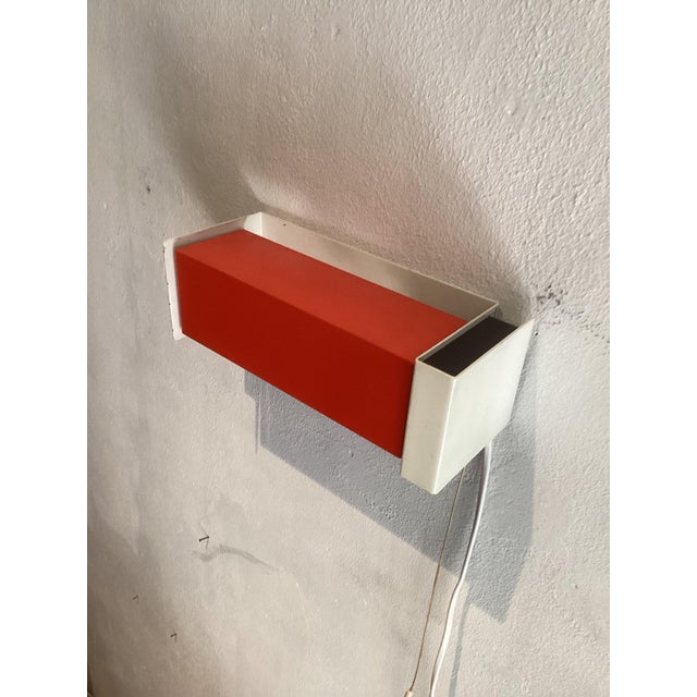 Wall Lamp by Niek Hiemstra Orange for Hiemstra Evolux, 1970 For Sale - Image 6 of 9