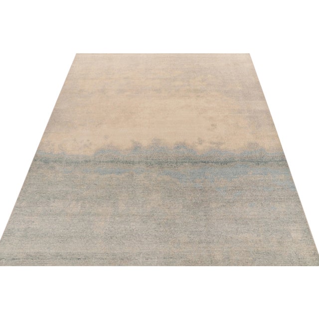 Contemporary Rug & Kilim’s Ciel Rug in Cream and Blue, 6x9 For Sale - Image 3 of 7