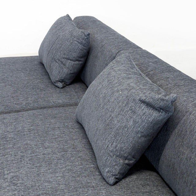 Maiden Home Breuer Modern Dark Gray Sectional With Ottoman and Pillows For Sale In San Francisco - Image 6 of 10