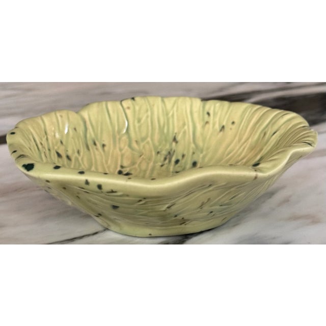 LastChance!Splatterware Majolica Style Cabbage Dish For Sale - Image 10 of 11