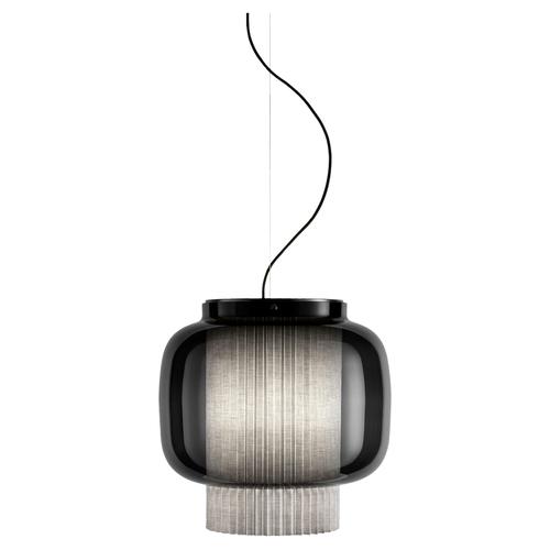 Manila T Gr Graphite Matte Grey Textile Black Glass Diffuser by Sebastian Herkner, 2019 For Sale - Image 6 of 6