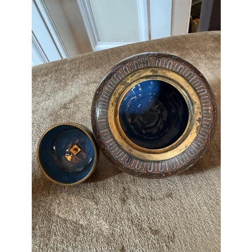 Antique Late Meiji Period Japanese Cloisonne Enamel and Brass Censor or Koro For Sale - Image 10 of 11