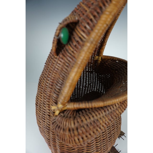 Green Eyed Vintage Wicker Frog Basket Chairish