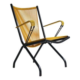 Foldable Lounge Chair by Andre Monpoix for Meubles TV, France, 1950 For Sale