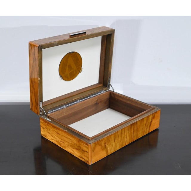 Walnut Veneer Cigar Box from Lemaire, Paris, 1920s For Sale - Image 13 of 18