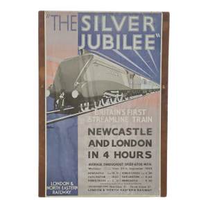 1968 Reproduction Poster of the Silver Jubilee - Britain's First Streamline Train 1935