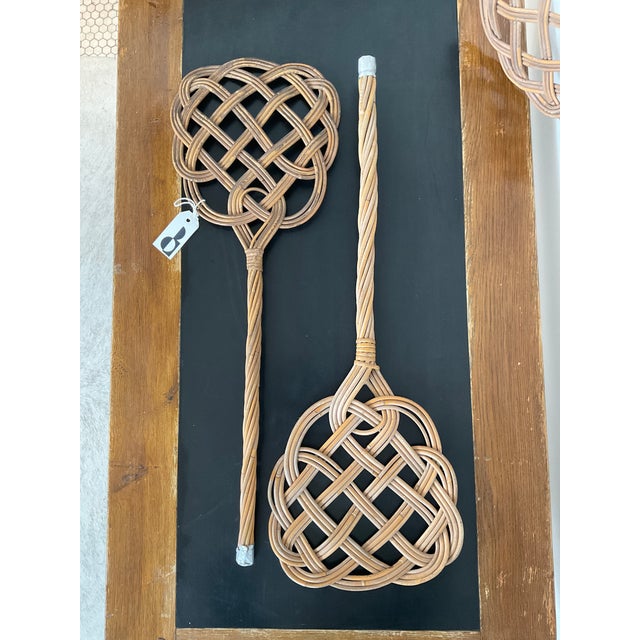 Vintage Rattan Woven Rug Beater, Lot of 3 For Sale - Image 10 of 12