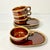 1980s Vintage Brutalist Boho Chic Arts & Crafts Lava Drip Ironstone Luncheon Sets - 8 Pieces For Sale - Image 11 of 15