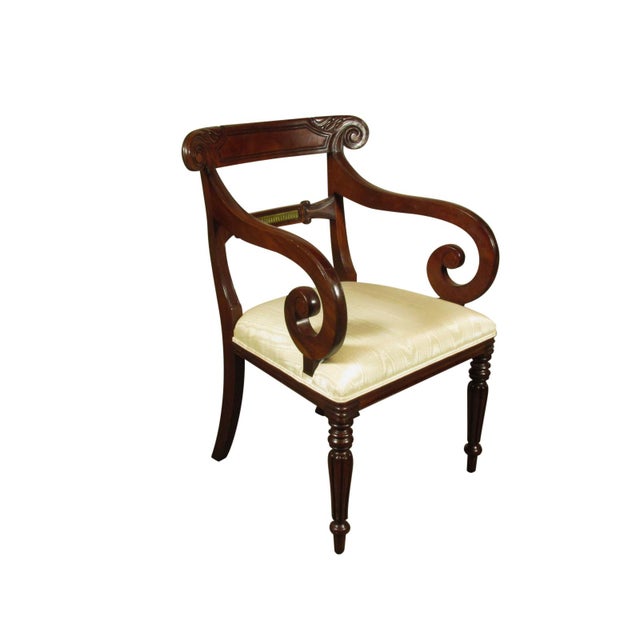 Traditional Set of Six (6) Regency Style Dining Chairs For Sale - Image 3 of 14