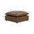 Boho Chic Cali Brown Performance Leather Ottoman For Sale - Image 3 of 3