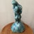 Vintage Art Deco Inspired Ceramic Iridescent Glazed Sculpture" Embracing Couple" Signed Dated For Sale - Image 12 of 12
