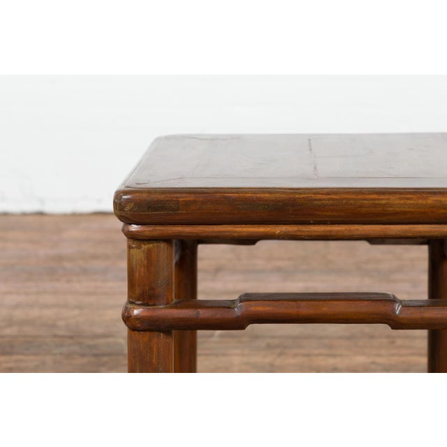 Chinese Qing Dynasty Period 19th Century Side Table with Humpback Stretchers For Sale - Image 12 of 13