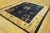Chinese Exceptional Navy Blue Background and Light-Yellow Border With Floral Design Antique Chinese Rug For Sale - Image 3 of 9