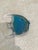 V. Nason & Co. Vincenzo Nason & Co Murano Glass Angelfish, Blue With Controlled Avventurina Copper Flake Strings, For Sale - Image 4 of 7