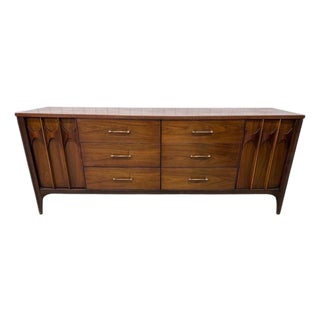 Mid-Century Modern Kent Coffey Perspecta 12-Drawer Walnut Dresser For Sale