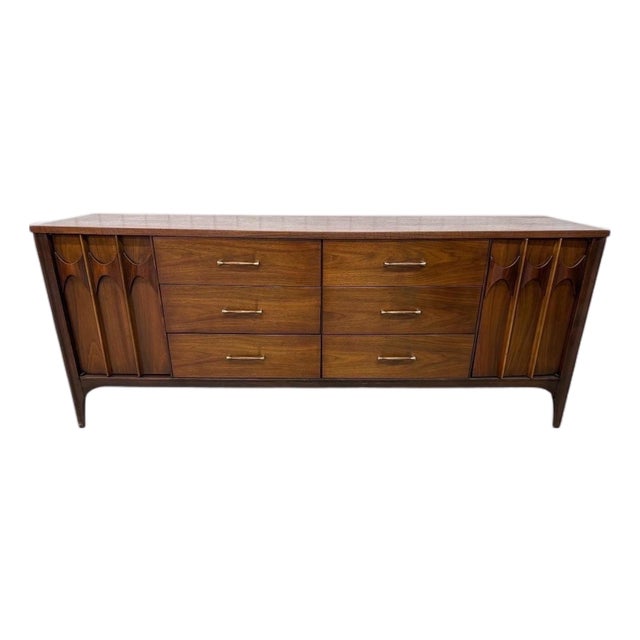 Mid-Century Modern Kent Coffey Perspecta 12-Drawer Walnut Dresser For Sale