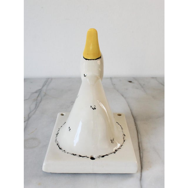 Vintage Wall Mounted Ceramic Duck Towel or Apron Holder For Sale In Milwaukee - Image 6 of 8