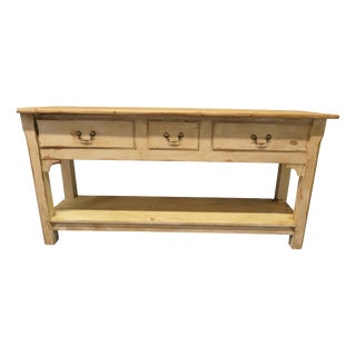 20th Century Rustic Painted Pine Pot Board Dresser, 1970s For Sale