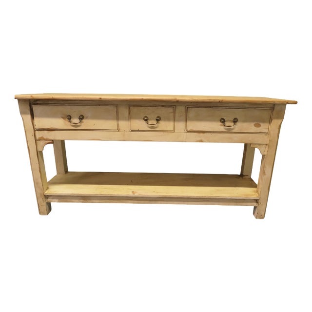 20th Century Rustic Painted Pine Pot Board Dresser, 1970s For Sale