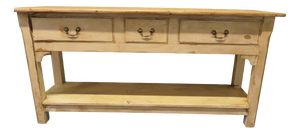 20th Century Rustic Painted Pine Pot Board Dresser, 1970s