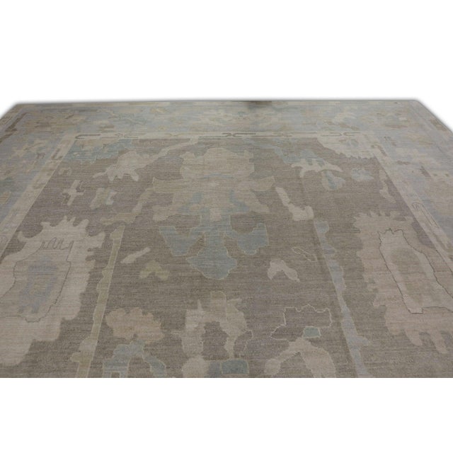 Oriental Hand Knotted Rug Turkish Oushak 12'8" x 17'8" For Sale - Image 4 of 7
