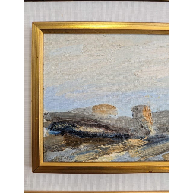 Mid-Century Modern 'Where the Light Settles' Vintage Abstract Landscape Oil Painting by Swedish Artist Ivar Morsing (1919-2009), Framed For Sale - Image 6 of 8