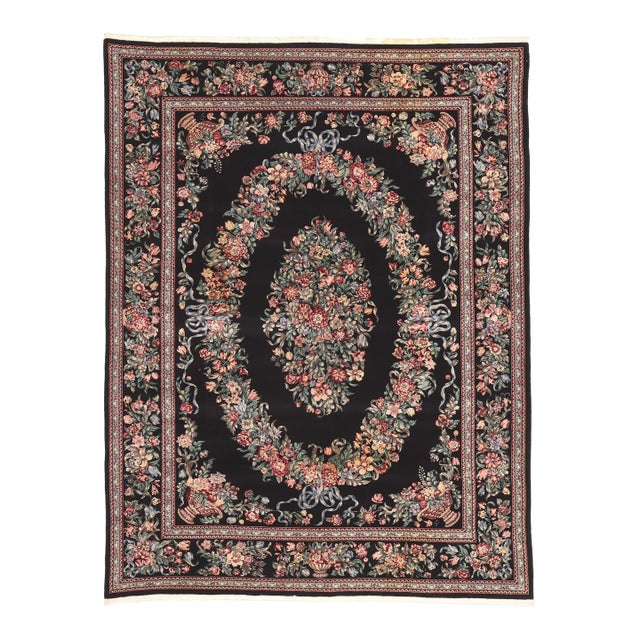 Vintage Chinese Aubusson Rug, 09'02 X 12'00 For Sale