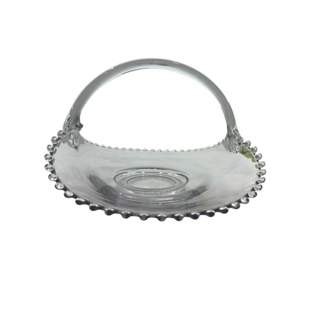 Mid 20th Century Mid 20th Century Imperial Glass Candlewick Basket For Sale - Image 5 of 15