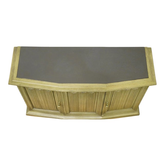 Brandt Furniture Italian Neoclassical Tuscan Style 43" Green Console Cabinet W. Slate Top 8539 For Sale In Kansas City - Image 6 of 11