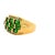 Early 21st Century Tsavorite Garnet Diamond 18k Yellow Gold Ring, Size 7.25 For Sale - Image 5 of 6