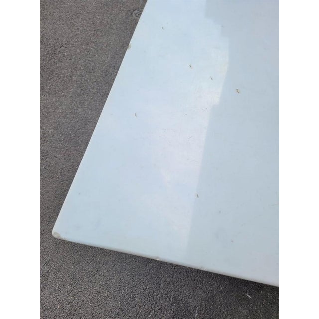 Brushed Marble and Aluminum Console by Lino Sabattini, 20th Century For Sale - Image 12 of 15