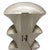 Metal Large 2' Grand Streamline Enameled Spun Aluminum 3 Tier Wall Sconce For Sale - Image 7 of 7