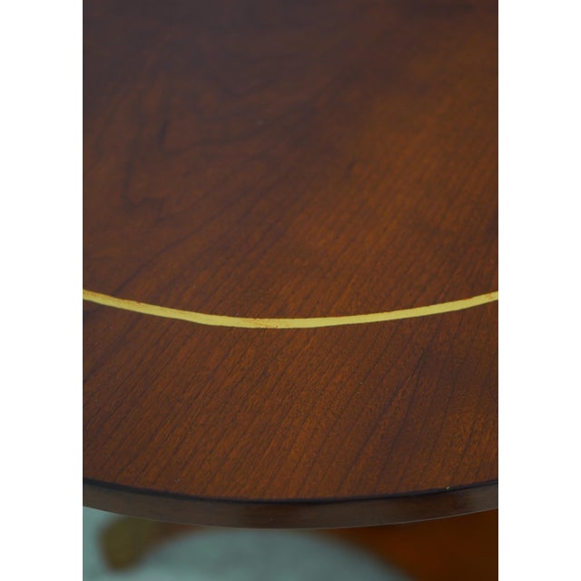 John Widdicomb Cherry Pedestal Oval Center Table For Sale In Philadelphia - Image 6 of 13
