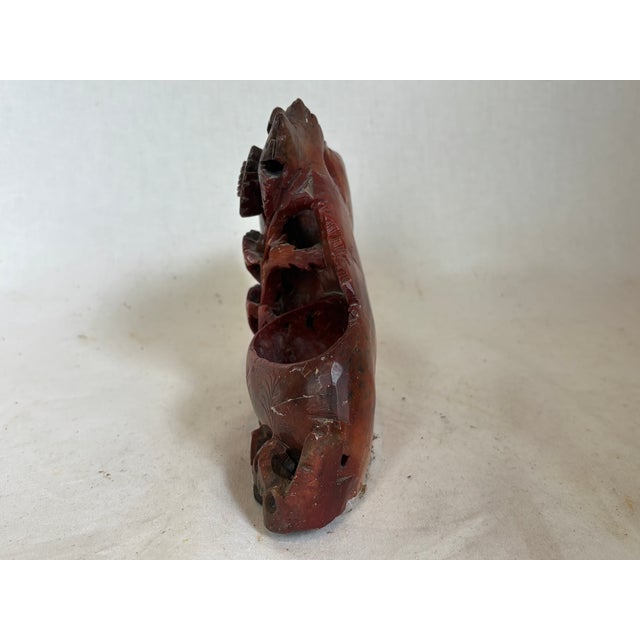 Mid 20th Century Mid 20th Century Carved Soapstone Vase For Sale - Image 5 of 7