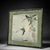 Late 20th Century East Asian Ink Wash Style Bird Painting in Green Silk Mat For Sale - Image 4 of 6